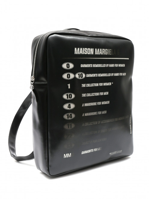 Рюкзак из эко-кожи с принтом MM6 - Обтравка1