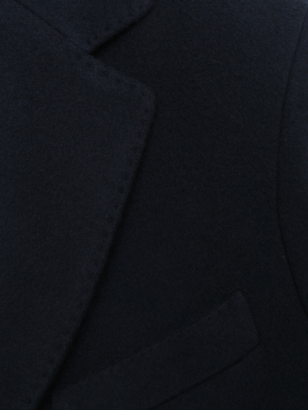 Классическое однобортное пальто из шерсти и кашемира Etro  –  Деталь  – Цвет:  Синий