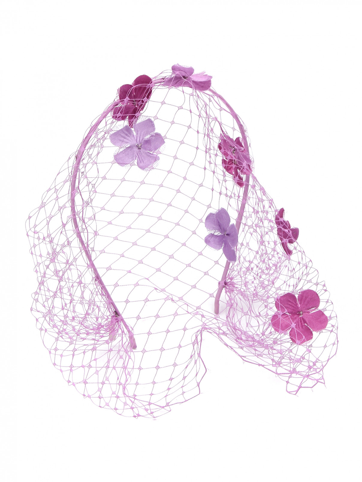 Ободок с вуалью Jennifer Behr  –  Общий вид  – Цвет:  Фиолетовый