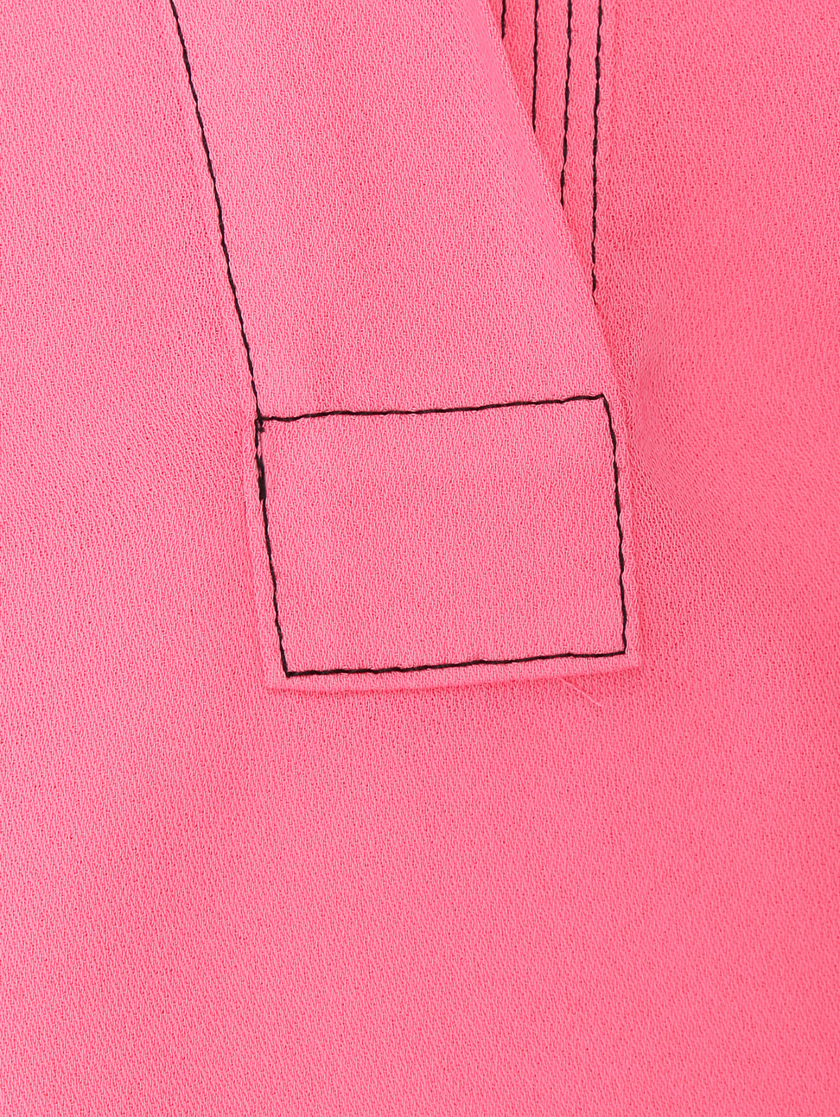 Блуза с контрастной отстрочкой By Malene Birger  –  Деталь  – Цвет:  Розовый