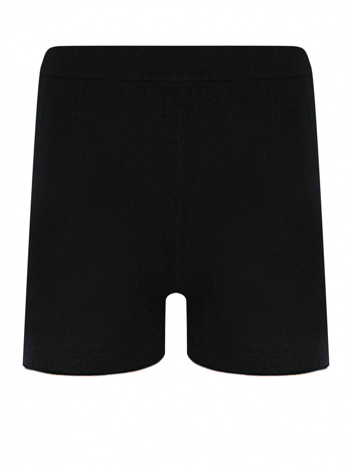 Трикотажные шорты из кашемира Allude  –  Общий вид  – Цвет:  Черный