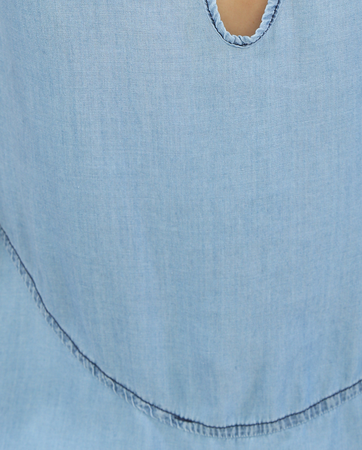 Блуза из легкого денима с баской Kaos Jeans  –  Деталь  – Цвет:  Синий