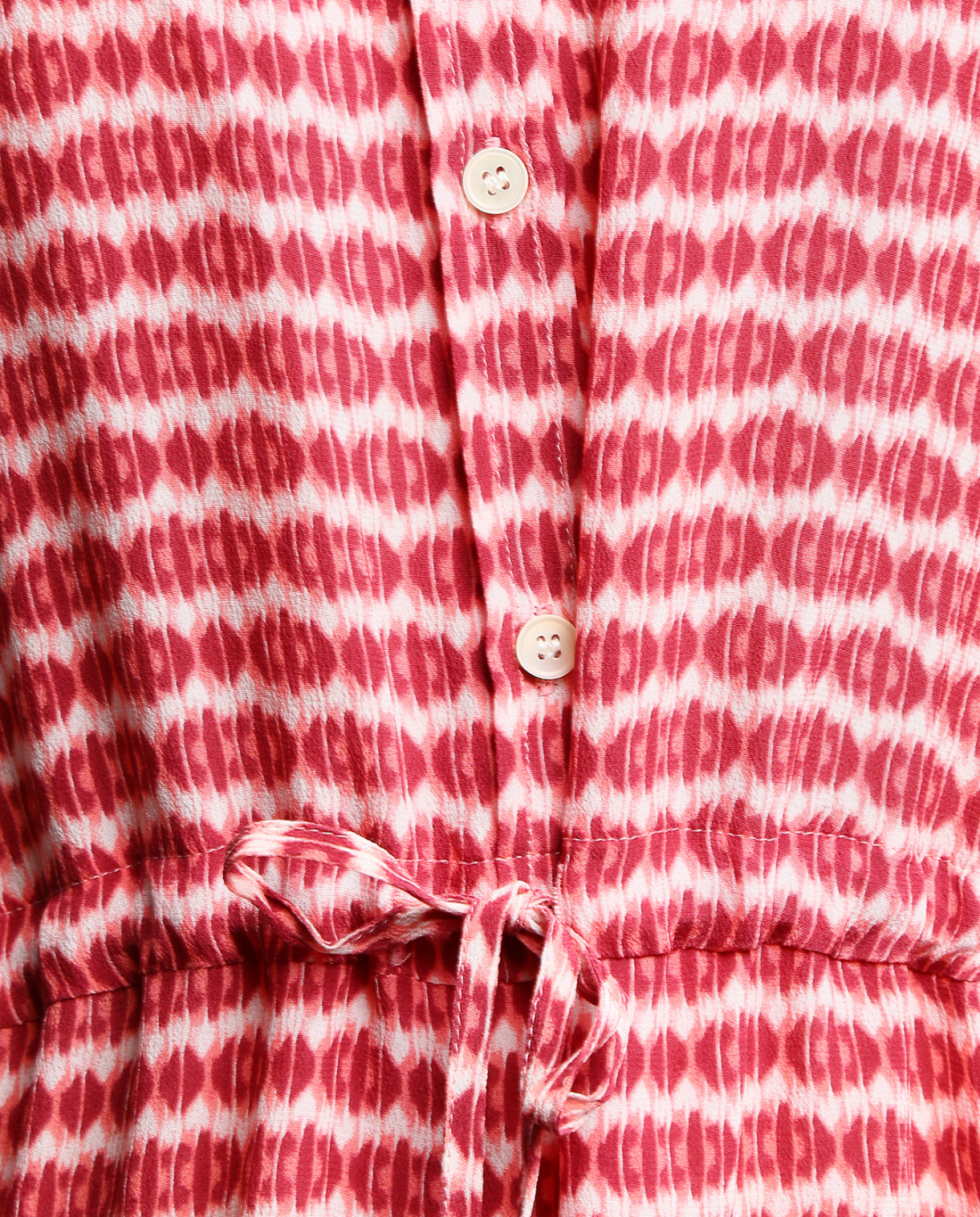 Шелковое платье-рубашка с завязкой на поясе Hartford  –  Деталь  – Цвет:  Узор
