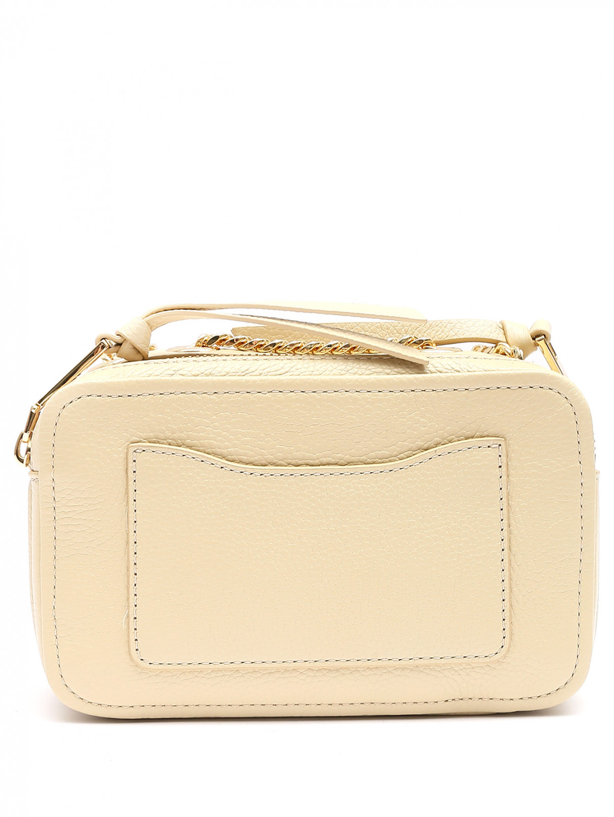 Сумка из кожи на цепочке Marc Jacobs  –  Обтравка2  – Цвет:  Бежевый