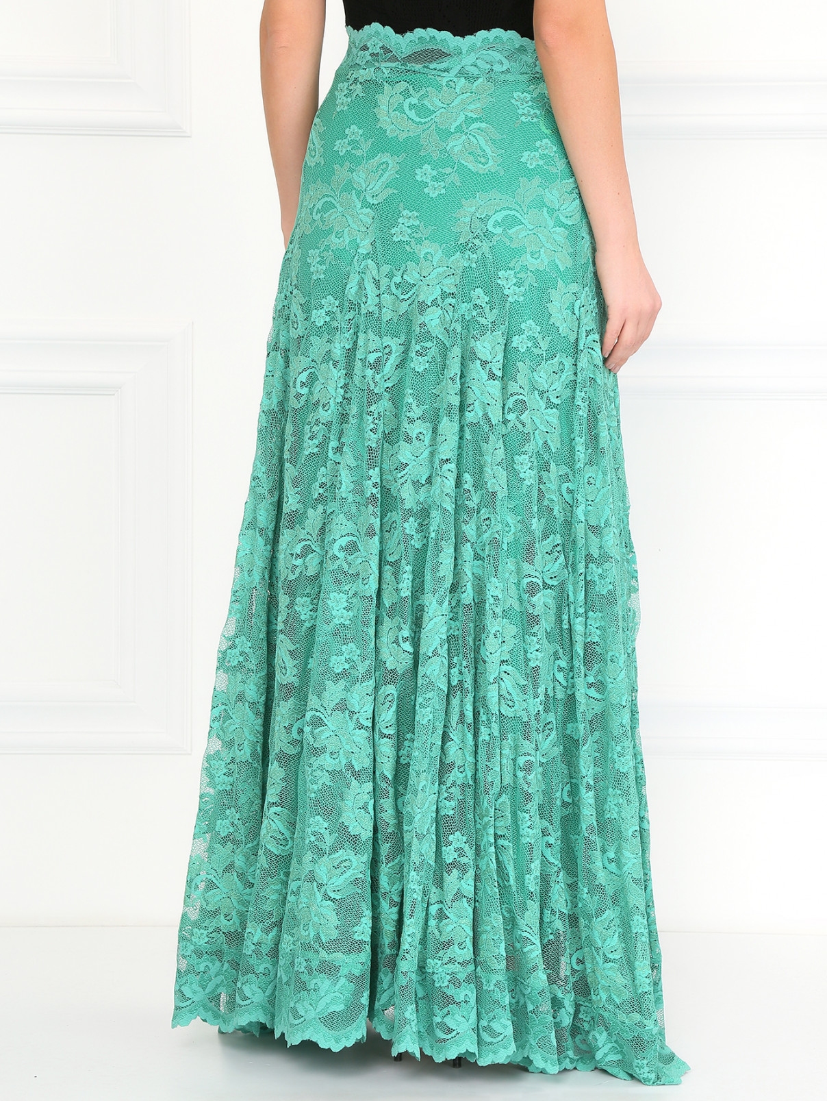 Кружевная юбка-макси Olvi's  –  Модель Верх-Низ1  – Цвет:  Зеленый