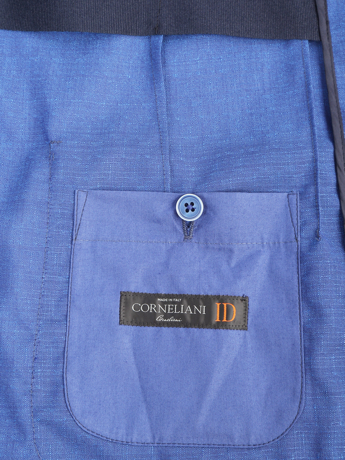 Легкий пиджак из шерсти Corneliani ID  –  Деталь2  – Цвет:  Синий