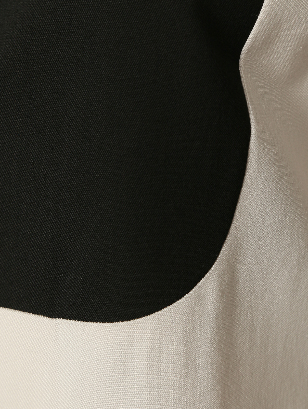 Платье-мини с длинным рукавом и контрастными вставками L'Autre Chose  –  Деталь  – Цвет:  Бежевый