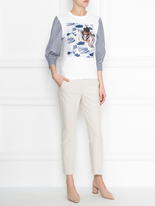 Блуза из хлопка с узором Antonio Marras - МодельОбщийВид