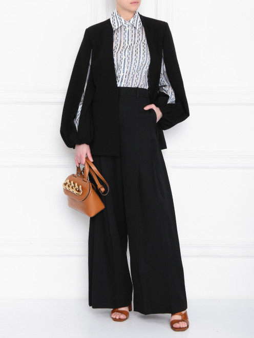 Блуза из шелка с узором Nina Ricci - МодельОбщийВид