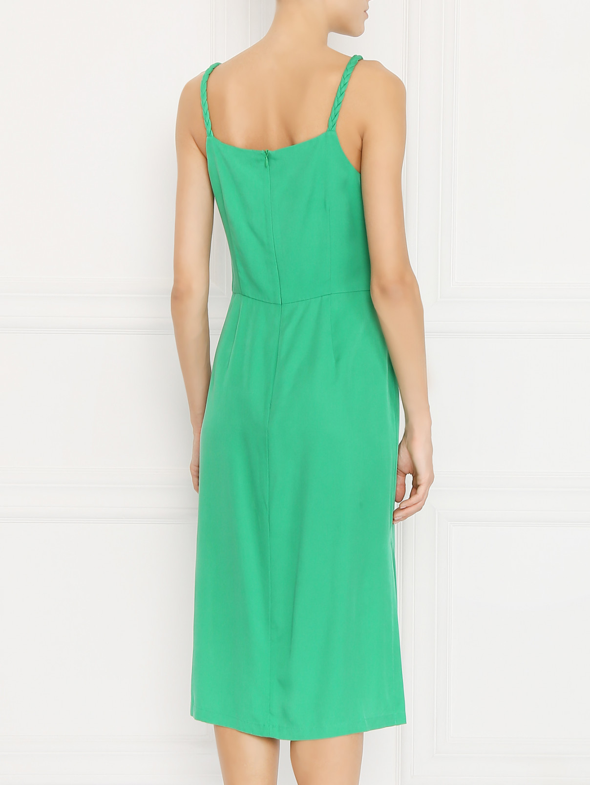 Платье-миди с разрезами Tommy Hilfiger  –  МодельВерхНиз1  – Цвет:  Зеленый