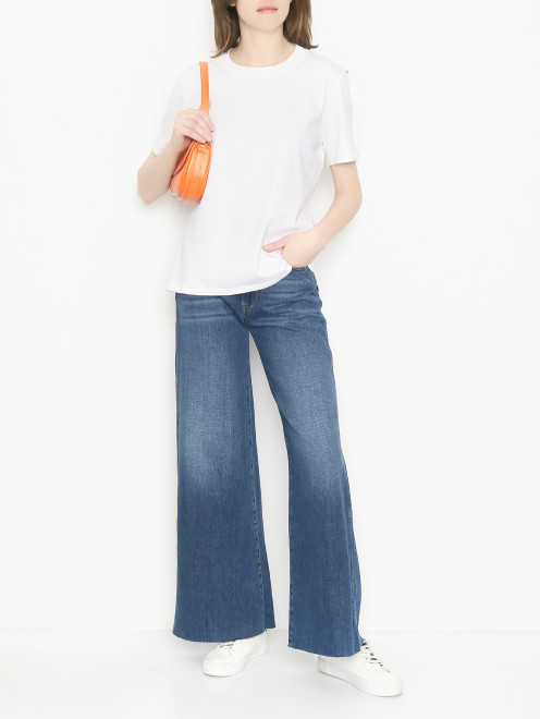 Широкие джинсы с бахромой 3x1 - МодельОбщийВид