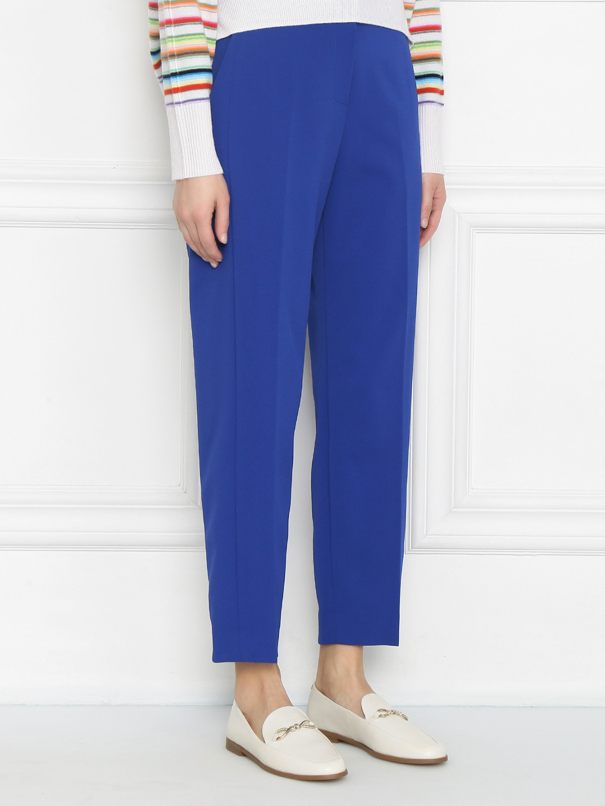 Укороченные брюки с карманами Sjyp  –  МодельВерхНиз  – Цвет:  Синий