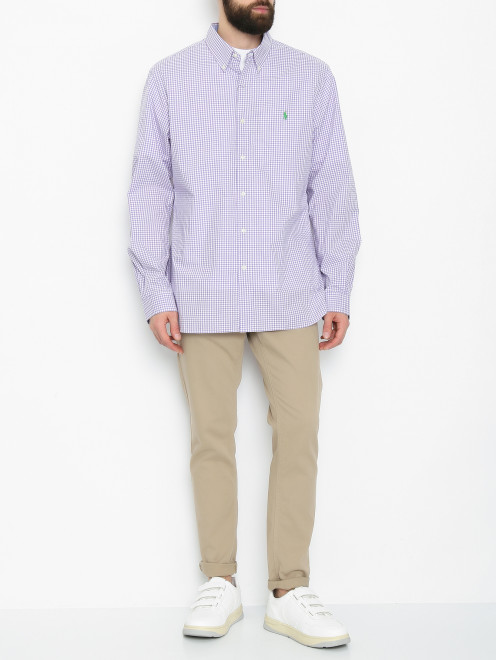 Рубашка из хлопка с узором "клетка" Polo Ralph Lauren - МодельОбщийВид