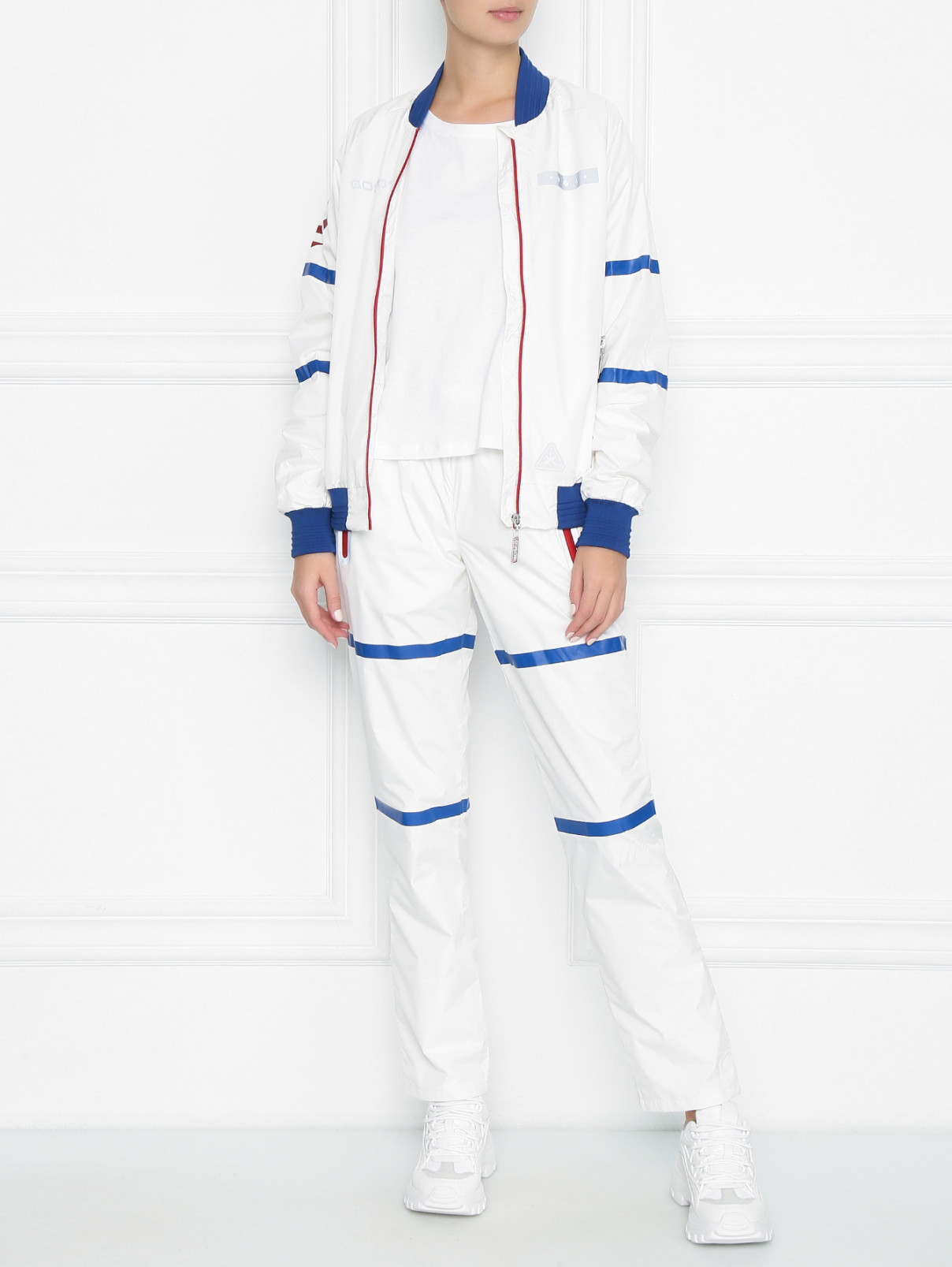 Спортивный костюм с принтом BOSCO  –  МодельОбщийВид  – Цвет:  Белый