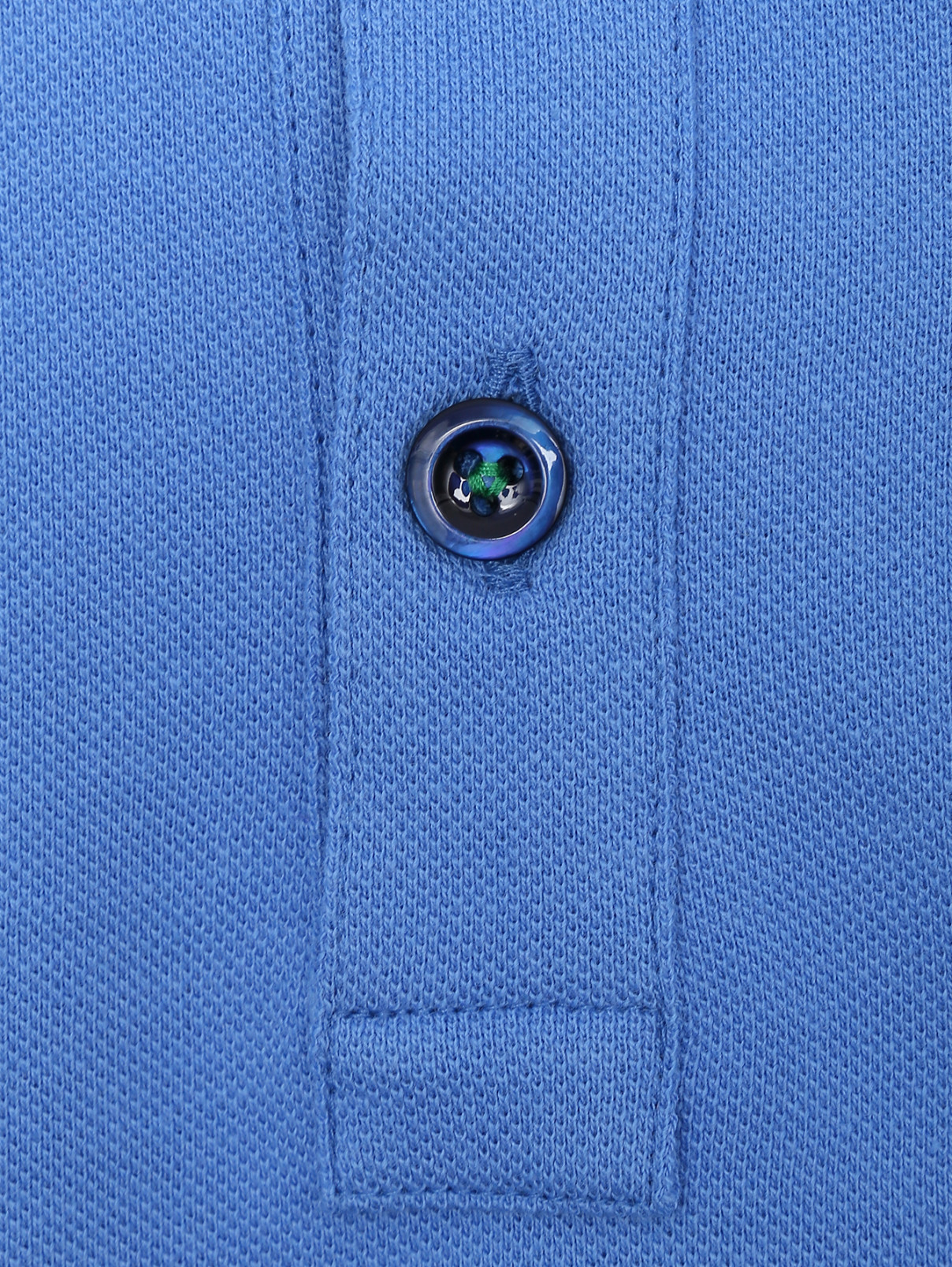 Поло из хлопка с короткими рукавами Van Laack  –  Деталь  – Цвет:  Синий
