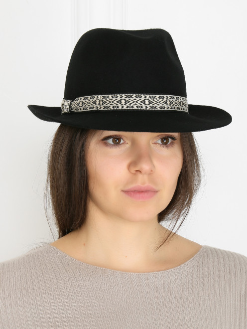 Шляпа из шерсти с лентой Marina Rinaldi - МодельОбщийВид
