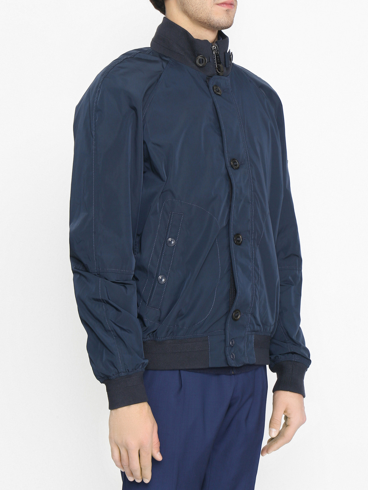 Куртка с резинкой на молнии Polo Ralph Lauren  –  МодельВерхНиз  – Цвет:  Синий