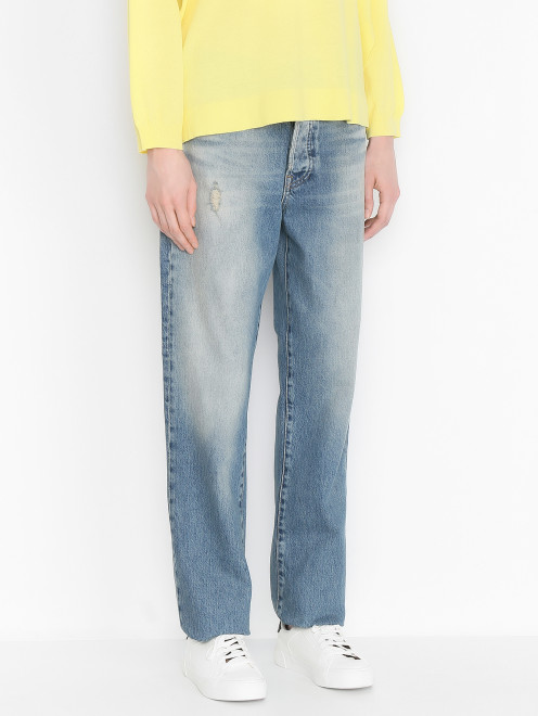 Укороченные джинсы из хлопка - МодельВерхНиз