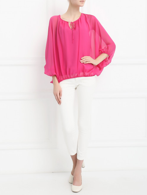 Блуза из шелка свободного кроя Diane von Furstenberg - Модель Общий вид