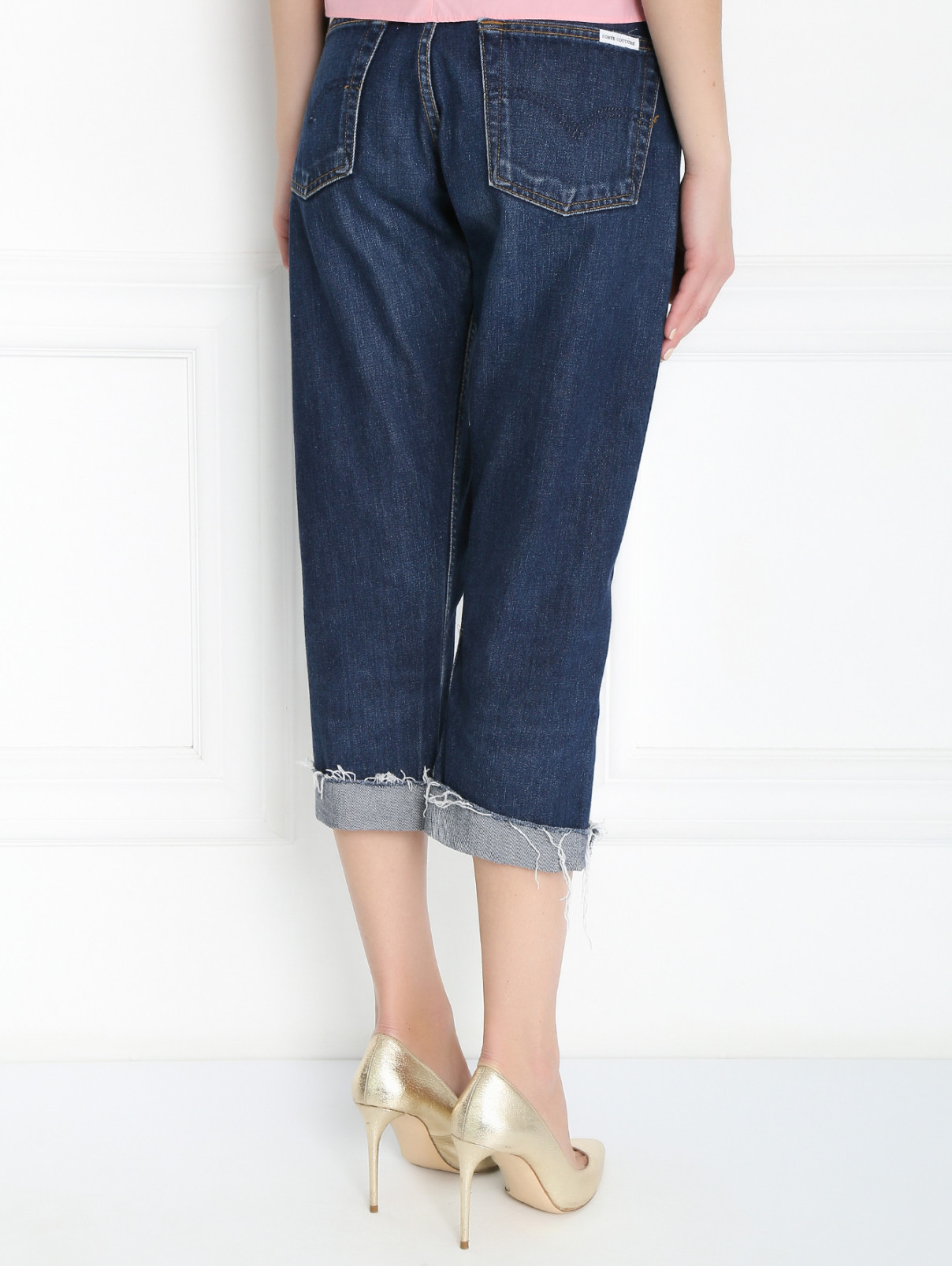 Укороченные джинсы с декоративной отделкой Forte Dei Marmi Couture  –  МодельВерхНиз1  – Цвет:  Синий