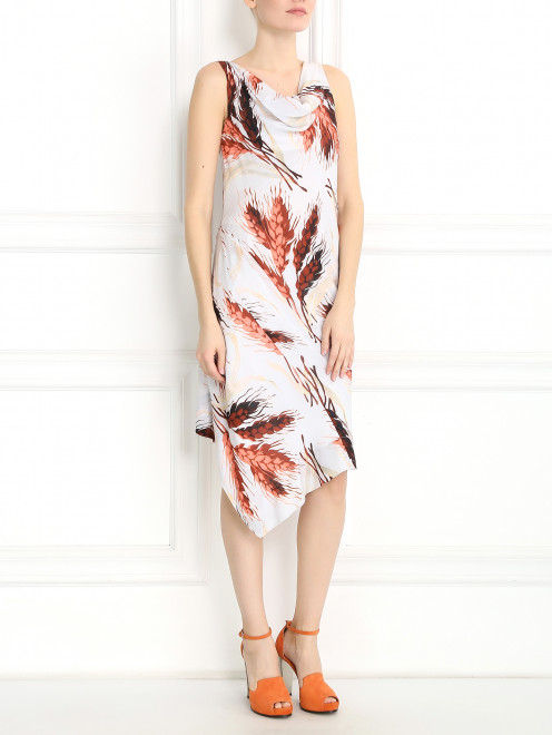 Платье-миди без рукавов с узором Vivienne Westwood - Модель Общий вид