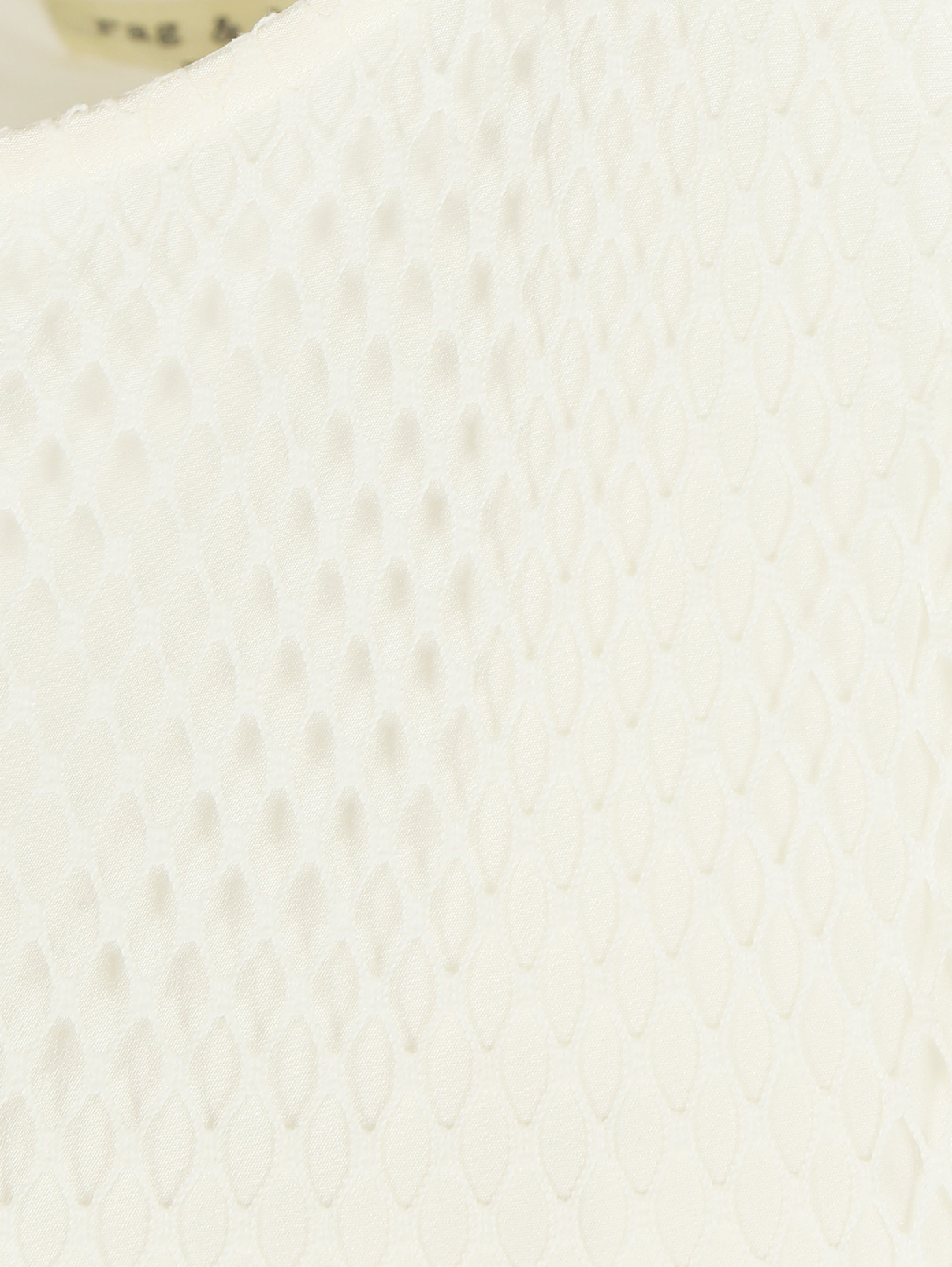 Платье из шелка с сеткой Rag & Bone  –  Деталь  – Цвет:  Белый
