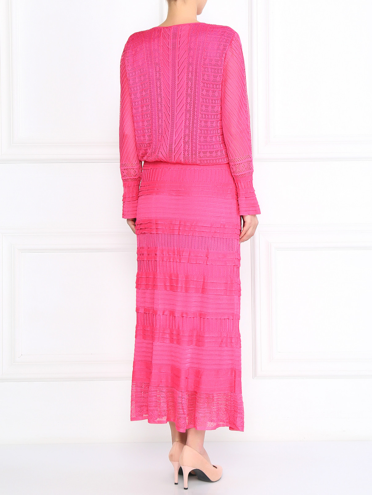 Платье-макси на кулиске Lil pour l'Autre  –  Модель Верх-Низ1  – Цвет:  Фиолетовый