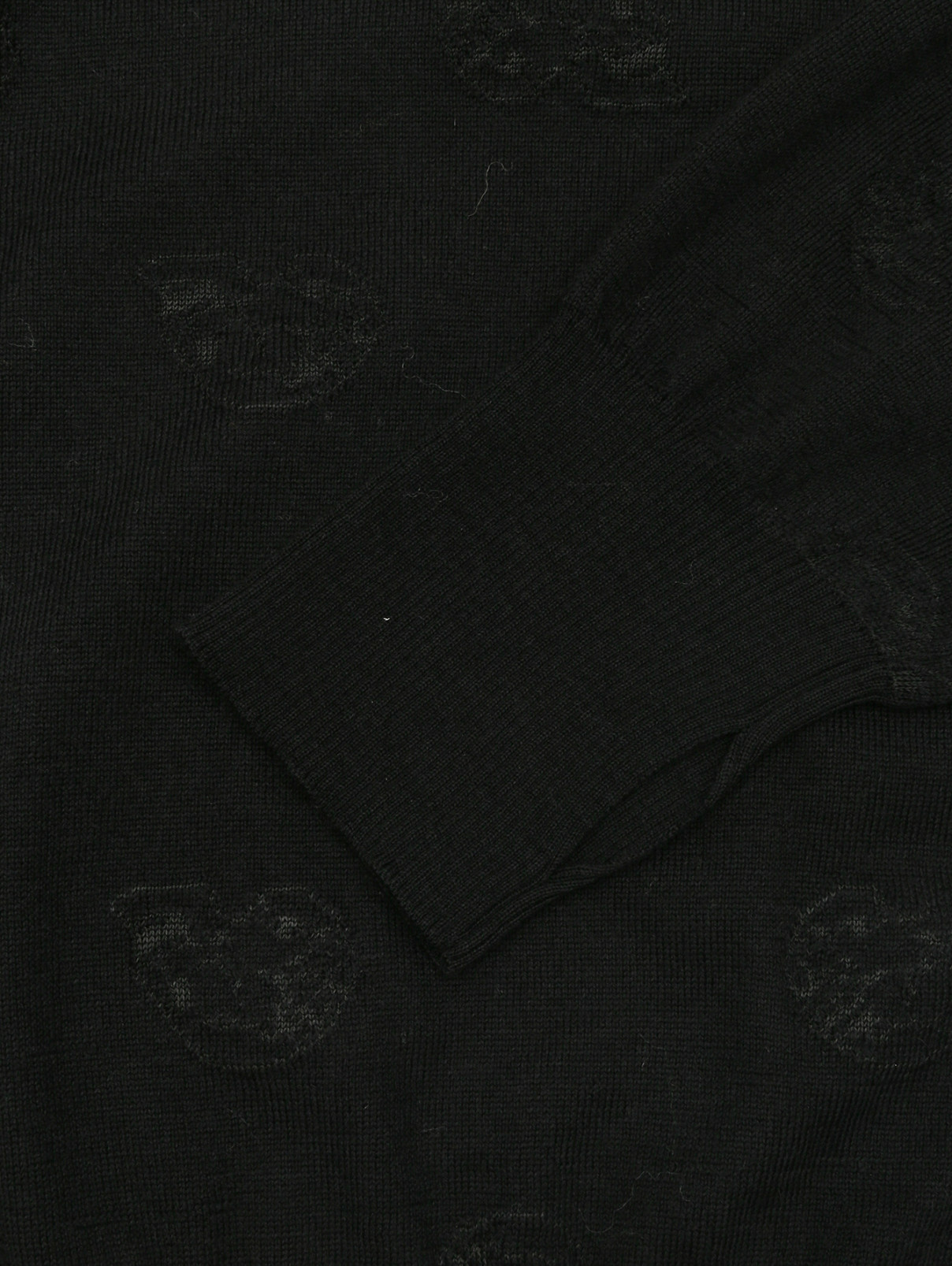 Водолазка из смешанной шерсти с узором Gabriele Pasini  –  Деталь1  – Цвет:  Черный