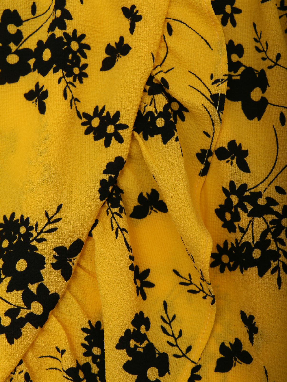 Юбка мини на запах с цветочным узором Michael by Michael Kors  –  Деталь  – Цвет:  Желтый