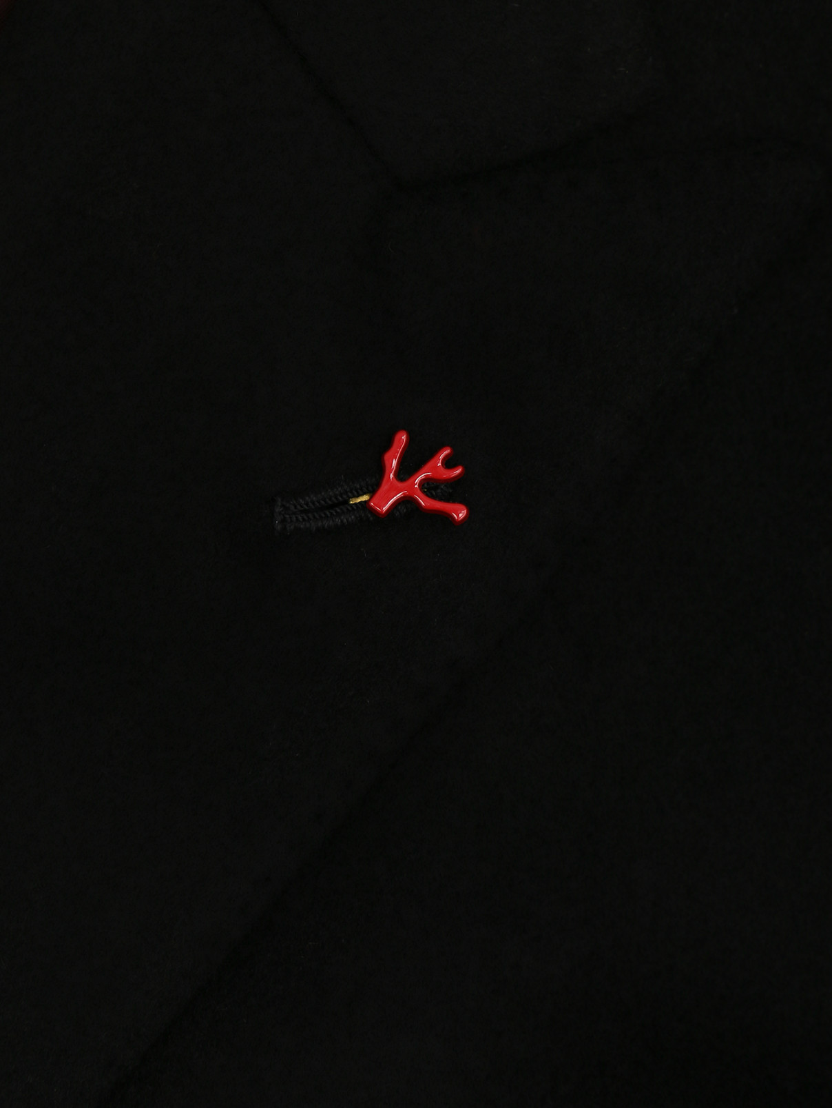Пальто из шерсти с карманами Isaia  –  Деталь1  – Цвет:  Черный