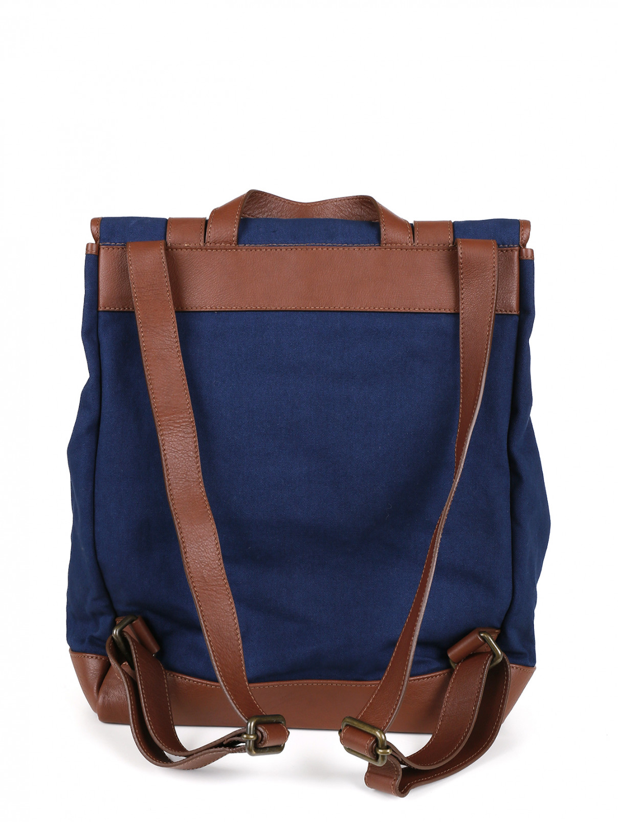 Рюкзак с кожаной отделкой и аппликацией BOSCO  –  Обтравка2  – Цвет:  Синий