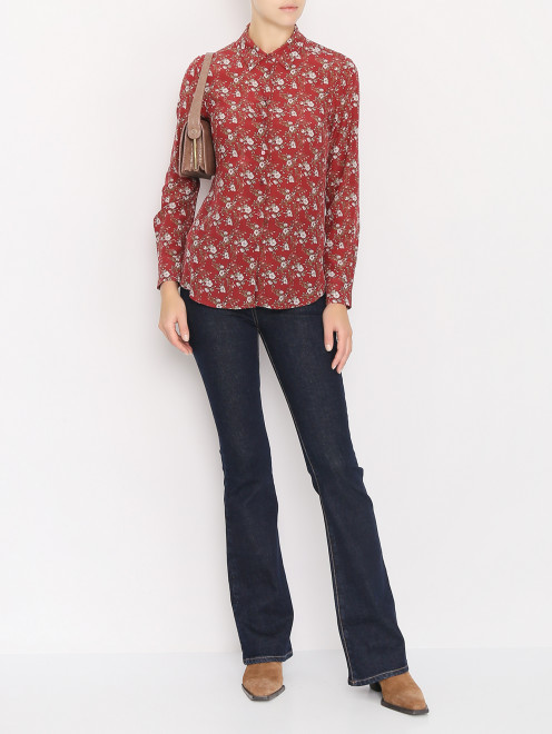 Блуза из шелка с цветочным узором  Weekend Max Mara - МодельОбщийВид