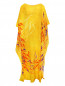 Шелковое платье-макси свободного кроя с принтом Stella Jean  –  Общий вид