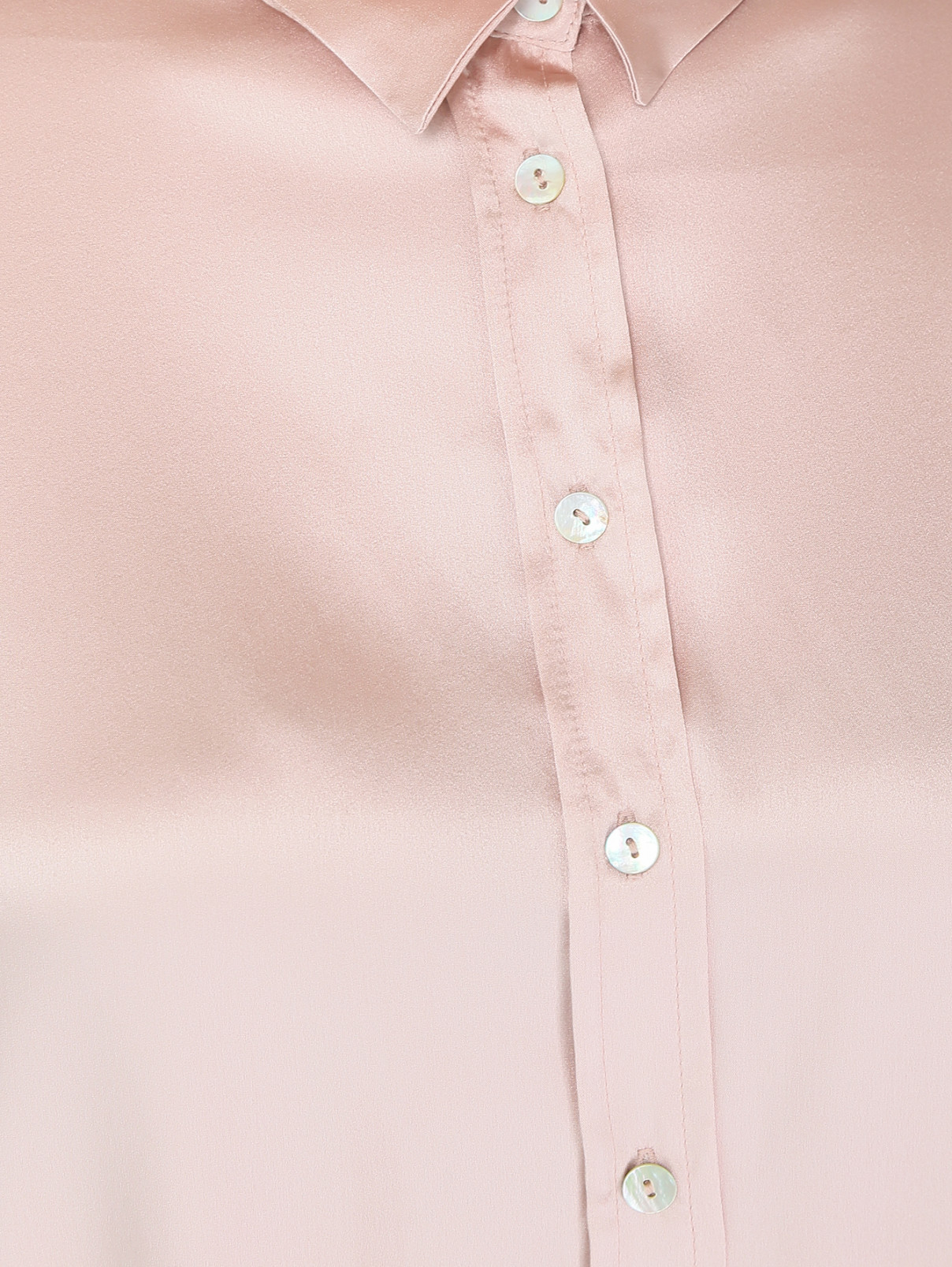 Шелковая рубашка свободного фасона Valery Prestige  –  Деталь  – Цвет:  Розовый