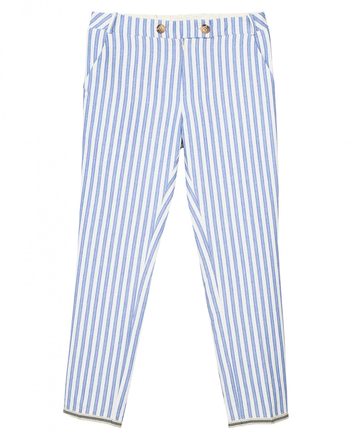 Полосатые брюки из хлопка Tinsels  –  Общий вид  – Цвет:  Узор